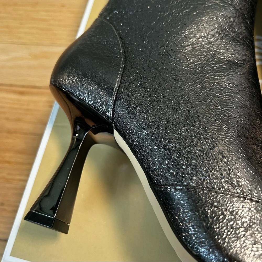 Michael Kors Clara Mid Bootie Anthracite Dark Grey Size 7m Silver women’s boots - Picture 8 of 16